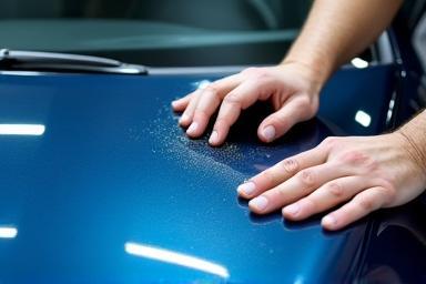 Application de glaçage céramique sur une voiture